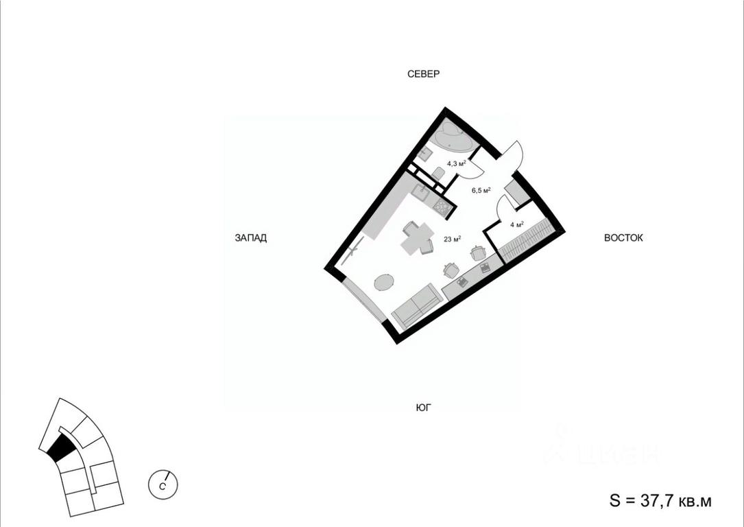 Apartment Sale, 37.7 sq. m. at Mytischi-Siti, Detskiy pereulok, Mytischi, Moscow Region, Russia #1 Apartment Sale, 37.7 sq. m. at Mytischi-Siti, Detskiy pereulok, Mytischi, Moscow Region, Russia #1