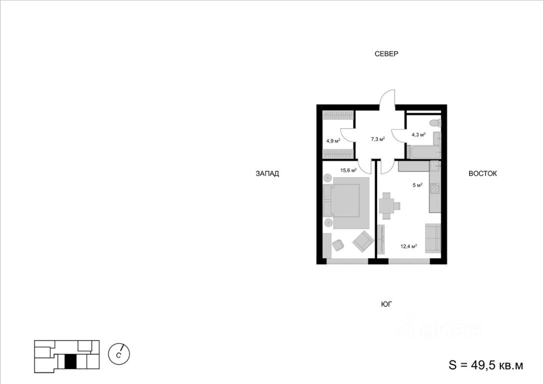 1-BD Apartment Sale, 49.5 sq. m. at Mytischi-Siti, Detskiy pereulok, Mytischi, Moscow Region, Russia #1 1-BD Apartment Sale, 49.5 sq. m. at Mytischi-Siti, Detskiy pereulok, Mytischi, Moscow Region, Russia #1