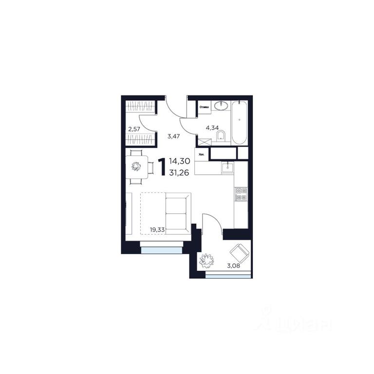 Apartment Sale, 31.26 sq. m. at VOSTOK II, Germana Titova Street, 2, Khimki, Moscow Region, Russia #1 Apartment Sale, 31.26 sq. m. at VOSTOK II, Germana Titova Street, 2, Khimki, Moscow Region, Russia #1