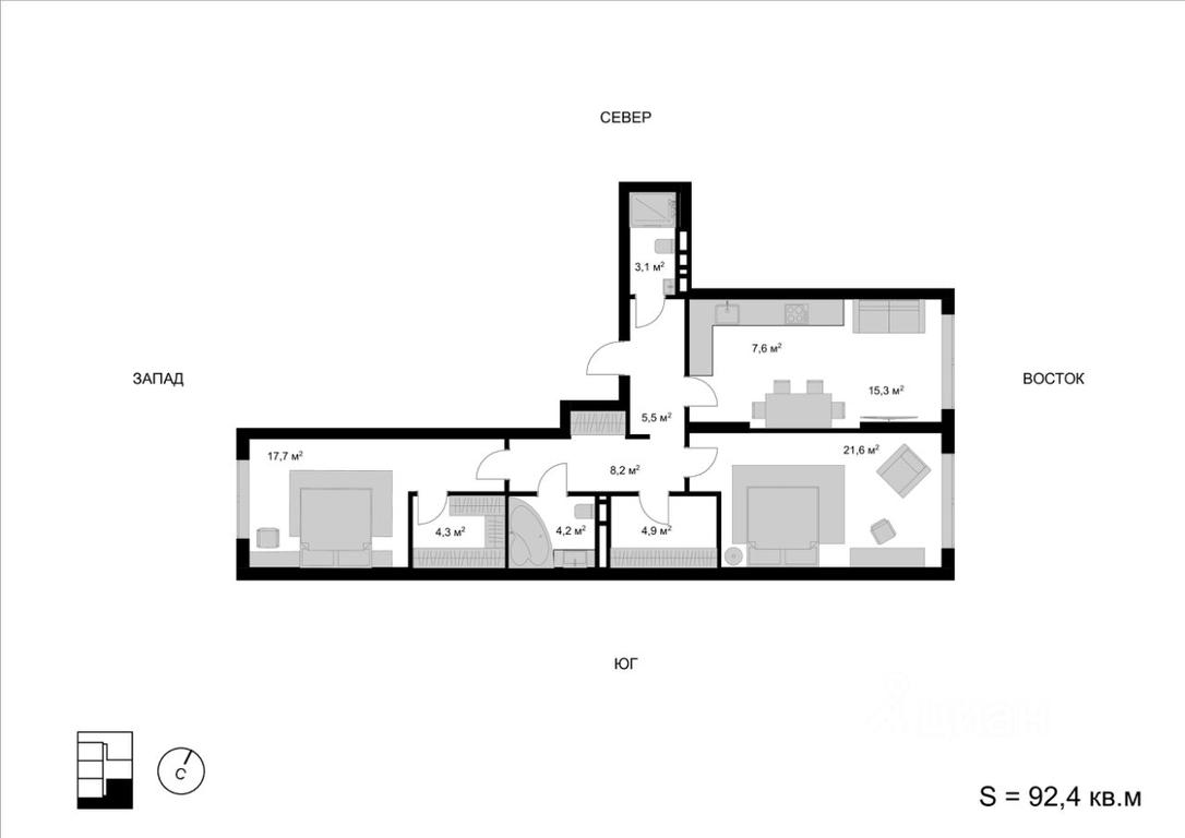 2-BD Apartment Sale, 92.4 sq. m. at Mytischi-Siti, Detskiy pereulok, Mytischi, Moscow Region, Russia #1 2-BD Apartment Sale, 92.4 sq. m. at Mytischi-Siti, Detskiy pereulok, Mytischi, Moscow Region, Russia #1