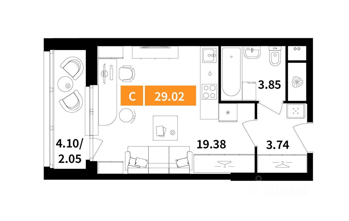 Apartment Sale, 29.02 sq. m. at Planerny kvartal, Molodyozhnaya Street, Khimki, Moscow Region, Russia #1 Apartment Sale, 29.02 sq. m. at Planerny kvartal, Molodyozhnaya Street, Khimki, Moscow Region, Russia #1