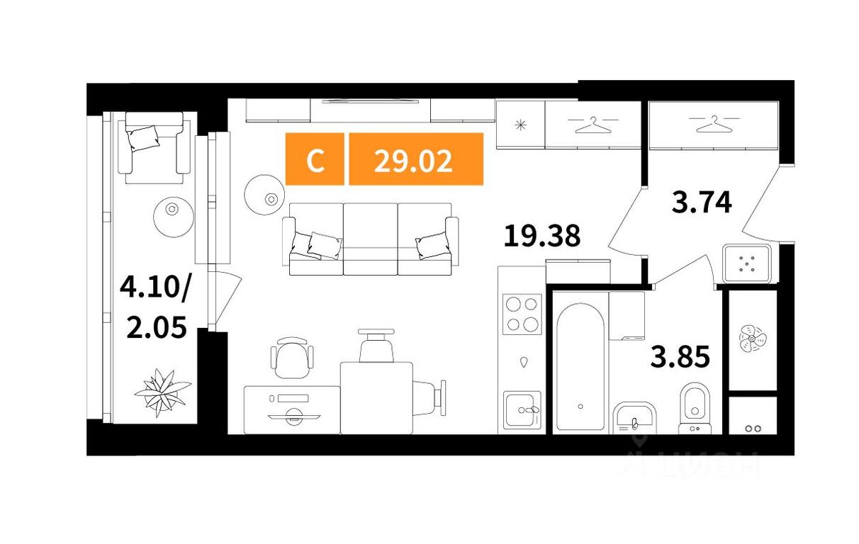 Apartment Sale, 29.02 sq. m. at Planerny kvartal, Molodyozhnaya Street, Khimki, Moscow Region, Russia #1 Apartment Sale, 29.02 sq. m. at Planerny kvartal, Molodyozhnaya Street, Khimki, Moscow Region, Russia #1