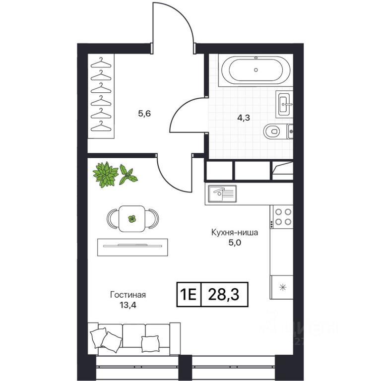 Apartment Sale, 28.3 sq. m. at Pushkino Grad, Polevaya ulitsa, selo Bratovshchina, Pshkinskiy Urban District, Moscow Region, Russia #1 Apartment Sale, 28.3 sq. m. at Pushkino Grad, Polevaya ulitsa, selo Bratovshchina, Pshkinskiy Urban District, Moscow Region, Russia #1