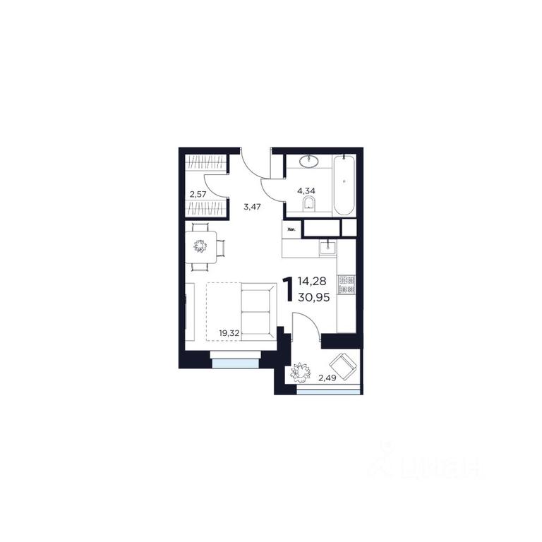Apartment Sale, 30.95 sq. m. at VOSTOK II, Germana Titova Street, 2, Khimki, Moscow Region, Russia #1 Apartment Sale, 30.95 sq. m. at VOSTOK II, Germana Titova Street, 2, Khimki, Moscow Region, Russia #1