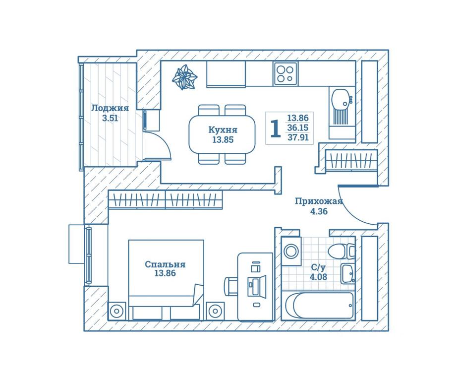 Продажа квартиры, 38,1 м² в ЖК «Новоград Монино», улица Алксниса, рабочий посёлок Монино, городской округ Щёлково, Московская область, Россия #1 Продажа квартиры, 38,1 м² в ЖК «Новоград Монино», улица Алксниса, рабочий посёлок Монино, городской округ Щёлково, Московская область, Россия #1
