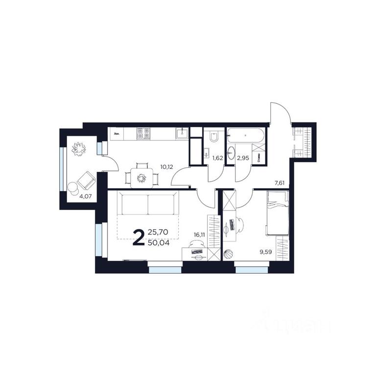 1-BD Apartment Sale, 50.04平方米 at VOSTOK II, Germana Titova Street, 2, Khimki, Moscow Region, Russia #1 1-BD Apartment Sale, 50.04平方米 at VOSTOK II, Germana Titova Street, 2, Khimki, Moscow Region, Russia #1
