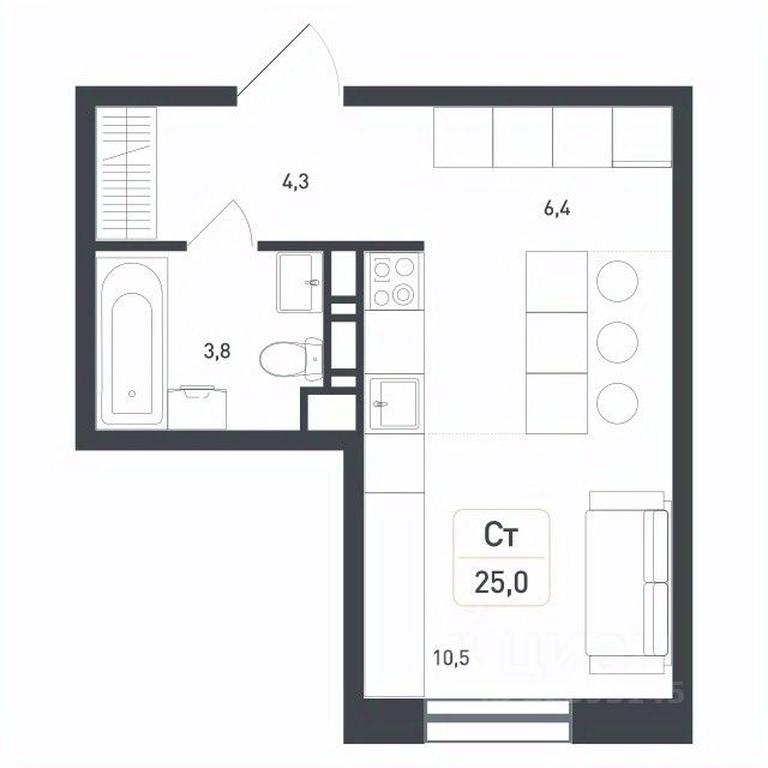 Apartment Sale, 25 sq. m. at Novaya Shcherbinka, Borisovka Village, Podolsk City District, Moscow Region, Russia #2 Apartment Sale, 25 sq. m. at Novaya Shcherbinka, Borisovka Village, Podolsk City District, Moscow Region, Russia #2