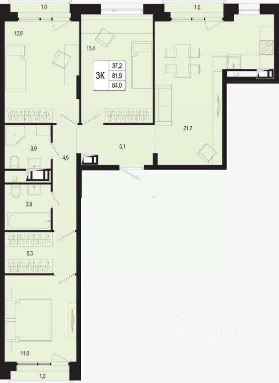2-BD Apartment Sale, 81.9 sq. m. at Novaya Shcherbinka, Borisovka Village, Podolsk City District, Moscow Region, Russia #1 2-BD Apartment Sale, 81.9 sq. m. at Novaya Shcherbinka, Borisovka Village, Podolsk City District, Moscow Region, Russia #1
