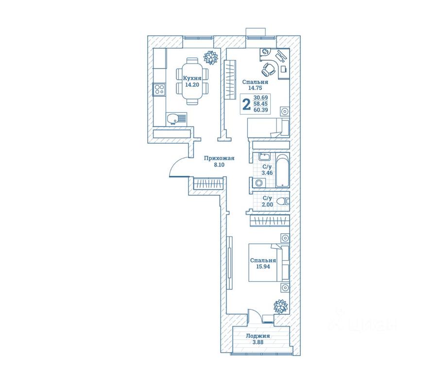 1-BD Apartment Sale, 60.7 sq. m. at Novograd Monino, ulitsa Alksnisa, rabochiy posyolok Monino, Shchyolkovo Urban District, Moscow Region, Russia #1 1-BD Apartment Sale, 60.7 sq. m. at Novograd Monino, ulitsa Alksnisa, rabochiy posyolok Monino, Shchyolkovo Urban District, Moscow Region, Russia #1