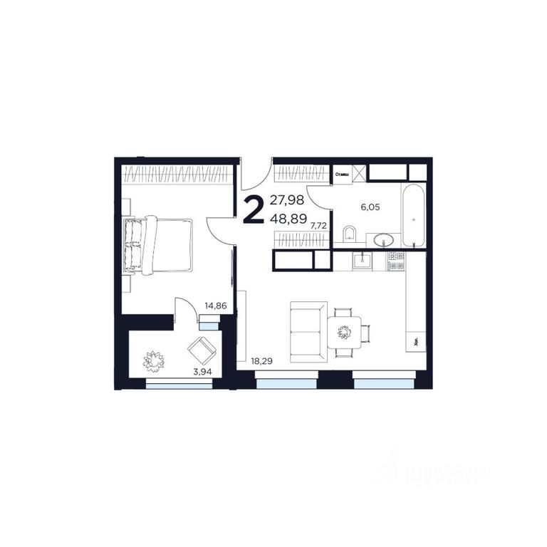 1-BD Apartment Sale, 48.89平方米 at VOSTOK II, Germana Titova Street, 2, Khimki, Moscow Region, Russia #1 1-BD Apartment Sale, 48.89平方米 at VOSTOK II, Germana Titova Street, 2, Khimki, Moscow Region, Russia #1