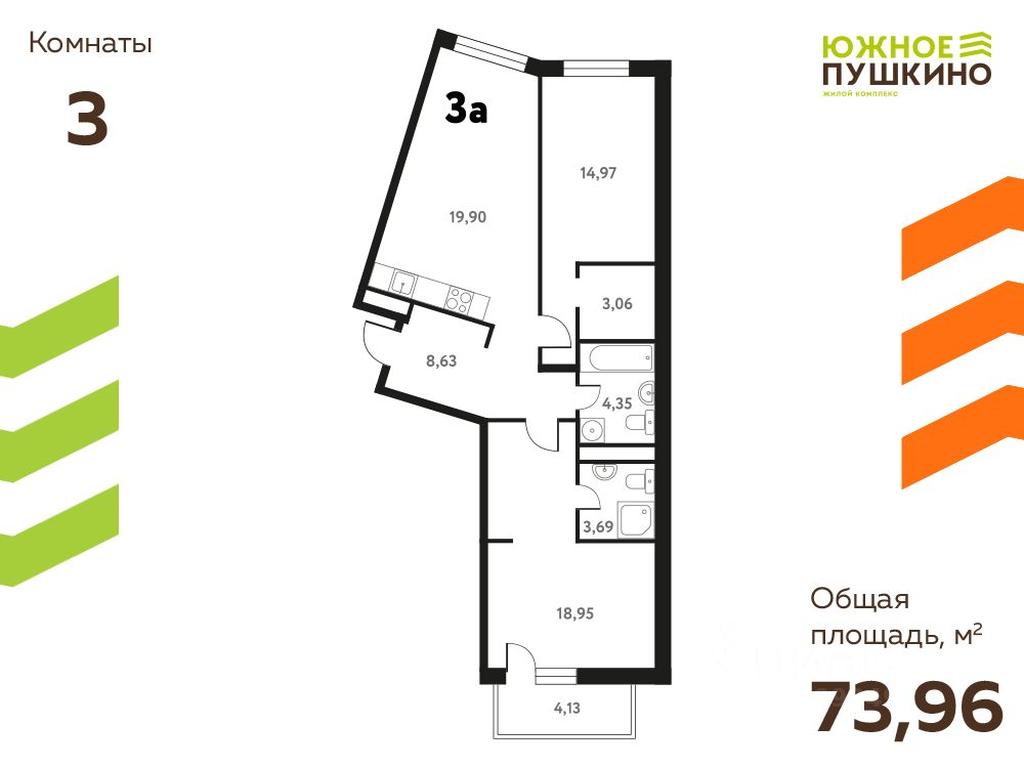 2-BD Apartment Sale, 73.96 sq. m. at Iuzhnoe Pushkino, Shkolnaya ulitsa, mikrorayon Mamontovka, Pushkino, Moscow Region, Russia #1 2-BD Apartment Sale, 73.96 sq. m. at Iuzhnoe Pushkino, Shkolnaya ulitsa, mikrorayon Mamontovka, Pushkino, Moscow Region, Russia #1