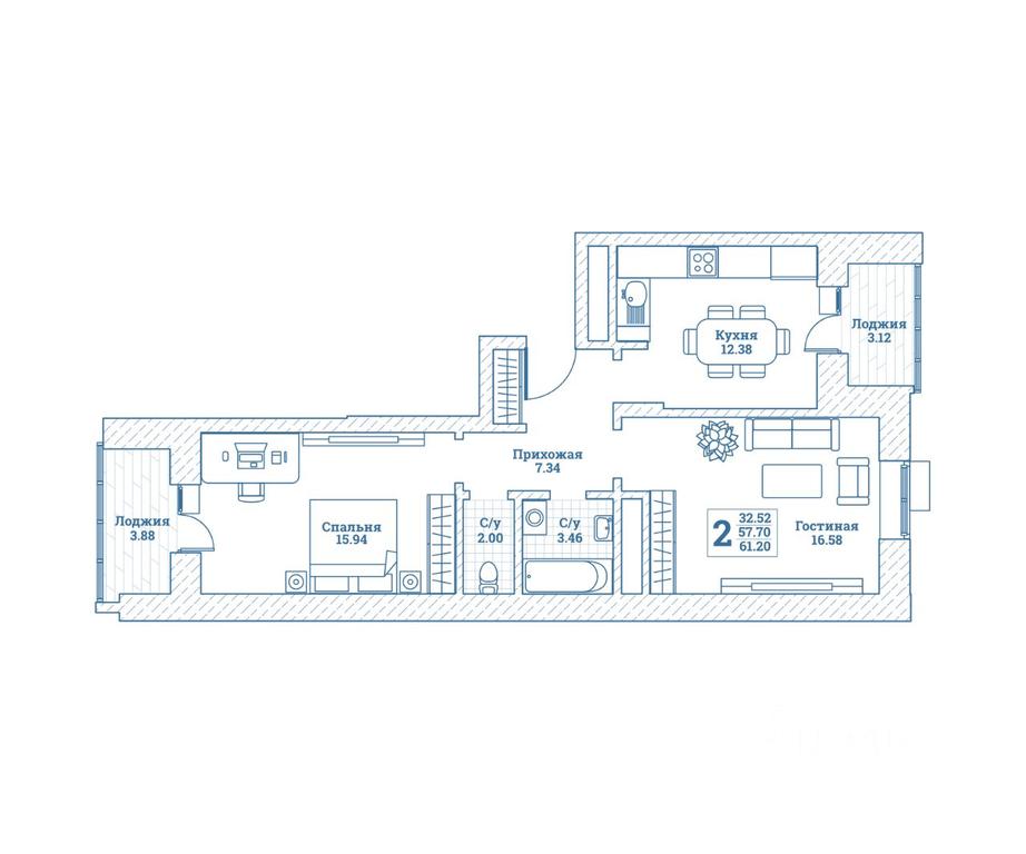 1-BD Apartment Sale, 61.2 sq. m. at Novograd Monino, ulitsa Alksnisa, rabochiy posyolok Monino, Shchyolkovo Urban District, Moscow Region, Russia #1 1-BD Apartment Sale, 61.2 sq. m. at Novograd Monino, ulitsa Alksnisa, rabochiy posyolok Monino, Shchyolkovo Urban District, Moscow Region, Russia #1