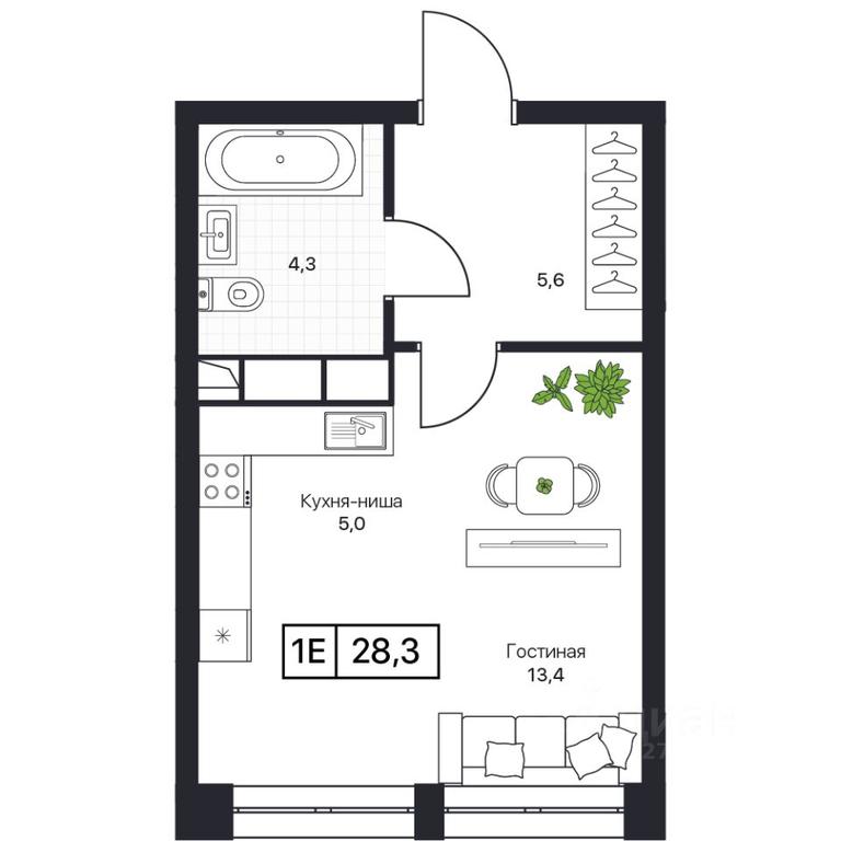Apartment Sale, 28.3 sq. m. at Pushkino Grad, Polevaya ulitsa, selo Bratovshchina, Pshkinskiy Urban District, Moscow Region, Russia #1 Apartment Sale, 28.3 sq. m. at Pushkino Grad, Polevaya ulitsa, selo Bratovshchina, Pshkinskiy Urban District, Moscow Region, Russia #1