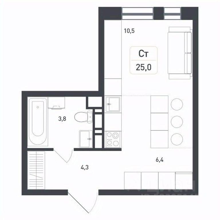 Apartment Sale, 25 sq. m. at Novaya Shcherbinka, Borisovka Village, Podolsk City District, Moscow Region, Russia #2 Apartment Sale, 25 sq. m. at Novaya Shcherbinka, Borisovka Village, Podolsk City District, Moscow Region, Russia #2