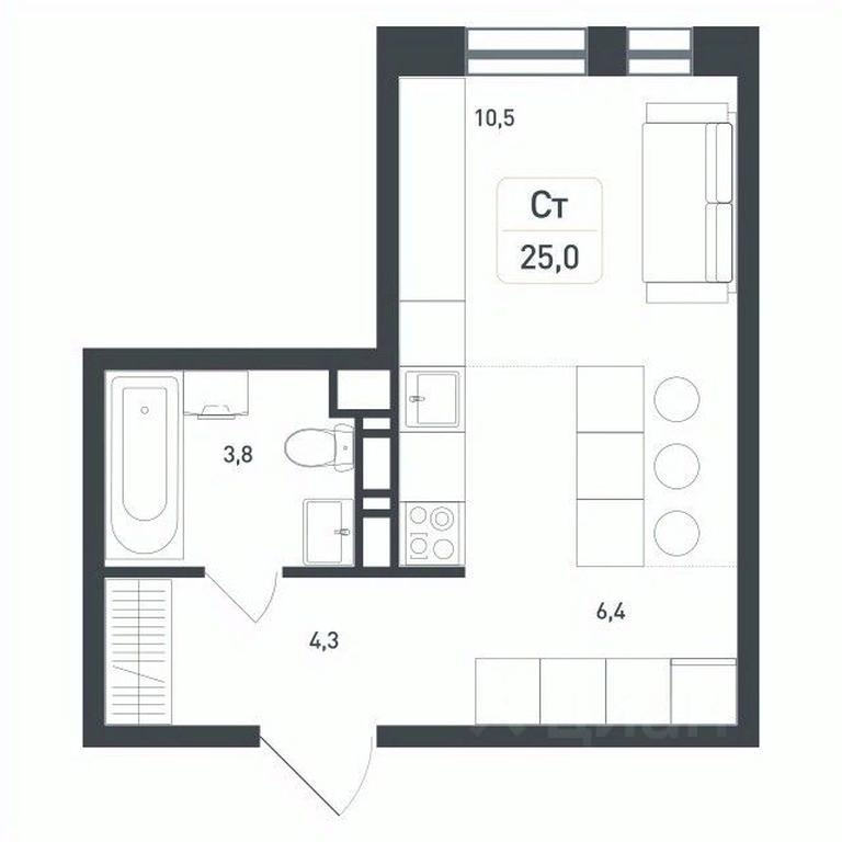 Apartment Sale, 25 sq. m. at Novaya Shcherbinka, Borisovka Village, Podolsk City District, Moscow Region, Russia #1 Apartment Sale, 25 sq. m. at Novaya Shcherbinka, Borisovka Village, Podolsk City District, Moscow Region, Russia #1