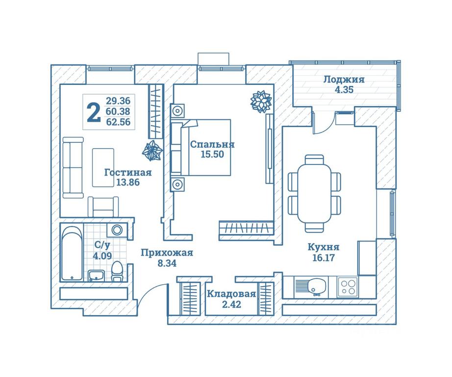 1-BD Apartment Sale, 62.6平方米 at Novograd Monino, ulitsa Alksnisa, rabochiy posyolok Monino, Shchyolkovo Urban District, Moscow Region, Russia #1 1-BD Apartment Sale, 62.6平方米 at Novograd Monino, ulitsa Alksnisa, rabochiy posyolok Monino, Shchyolkovo Urban District, Moscow Region, Russia #1