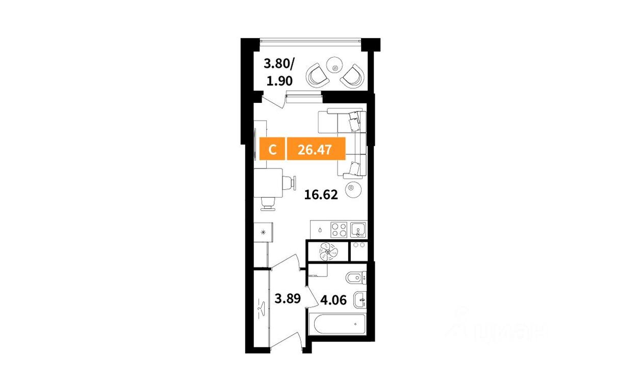 Apartment Sale, 26.47 sq. m. at Planerny kvartal, Molodyozhnaya Street, Khimki, Moscow Region, Russia #1 Apartment Sale, 26.47 sq. m. at Planerny kvartal, Molodyozhnaya Street, Khimki, Moscow Region, Russia #1