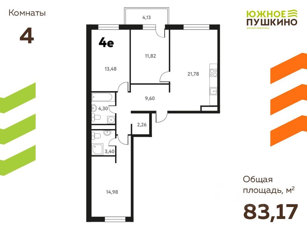 3-BD Apartment Sale, 83.17 sq. m. at Iuzhnoe Pushkino, Shkolnaya ulitsa, mikrorayon Mamontovka, Pushkino, Moscow Region, Russia #1 3-BD Apartment Sale, 83.17 sq. m. at Iuzhnoe Pushkino, Shkolnaya ulitsa, mikrorayon Mamontovka, Pushkino, Moscow Region, Russia #1