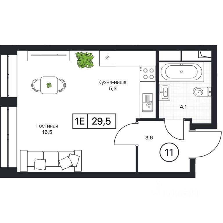 Apartment Sale, 29.5 sq. m. at Pushkino Grad, Polevaya ulitsa, selo Bratovshchina, Pshkinskiy Urban District, Moscow Region, Russia #1 Apartment Sale, 29.5 sq. m. at Pushkino Grad, Polevaya ulitsa, selo Bratovshchina, Pshkinskiy Urban District, Moscow Region, Russia #1