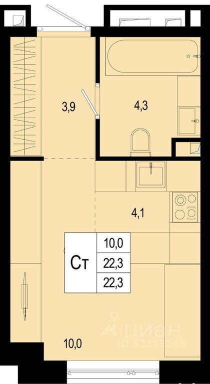 Apartment Sale, 22.3 sq. m. at Novaya Shcherbinka, Borisovka Village, Podolsk City District, Moscow Region, Russia #1 Apartment Sale, 22.3 sq. m. at Novaya Shcherbinka, Borisovka Village, Podolsk City District, Moscow Region, Russia #1