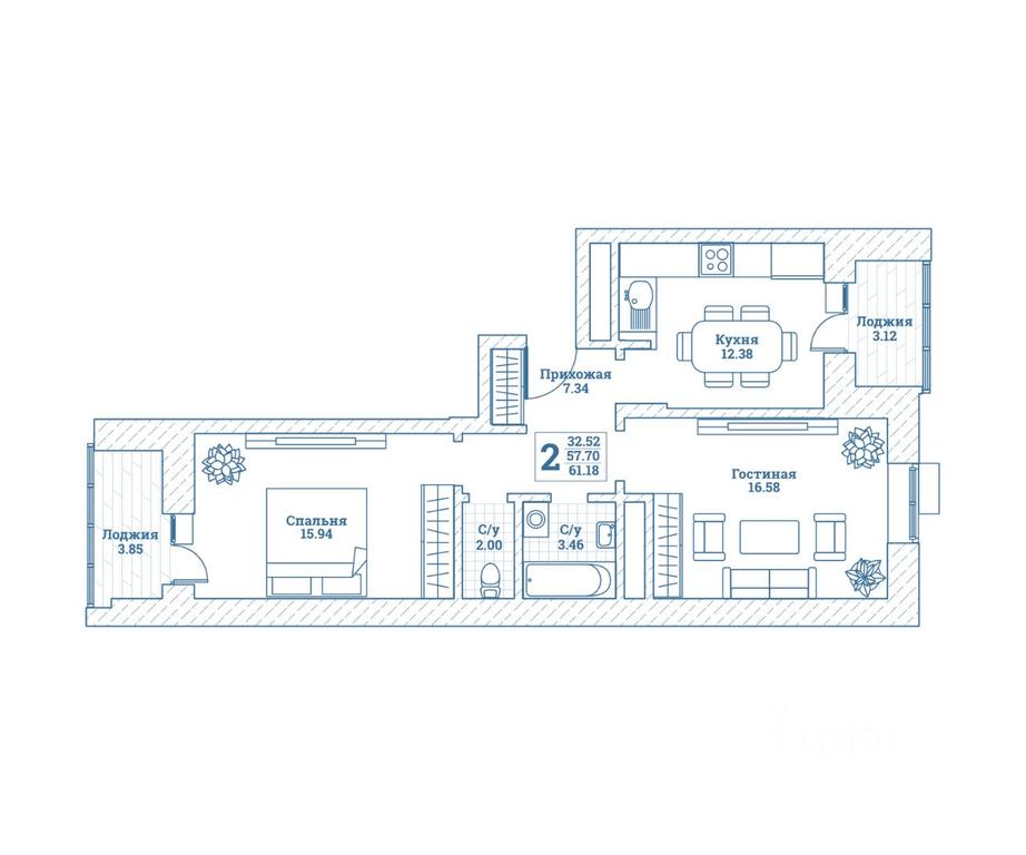 1-BD Apartment Sale, 61.6 sq. m. at Novograd Monino, ulitsa Alksnisa, rabochiy posyolok Monino, Shchyolkovo Urban District, Moscow Region, Russia #1 1-BD Apartment Sale, 61.6 sq. m. at Novograd Monino, ulitsa Alksnisa, rabochiy posyolok Monino, Shchyolkovo Urban District, Moscow Region, Russia #1