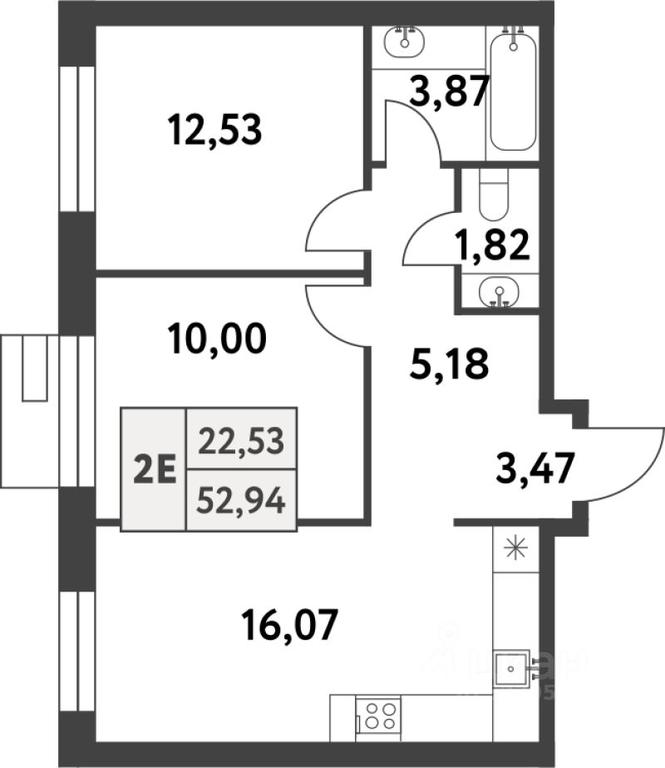 1-BD Apartment Sale, 52.9 sq. m. at Smart Garden (Smart Garden), 5-ya ulitsa Lesnyye Polyany, posyolok Gazoprovod, Kommunarka District, Novomoskovskiy Administrative Okrug, Moscow, Russia #1