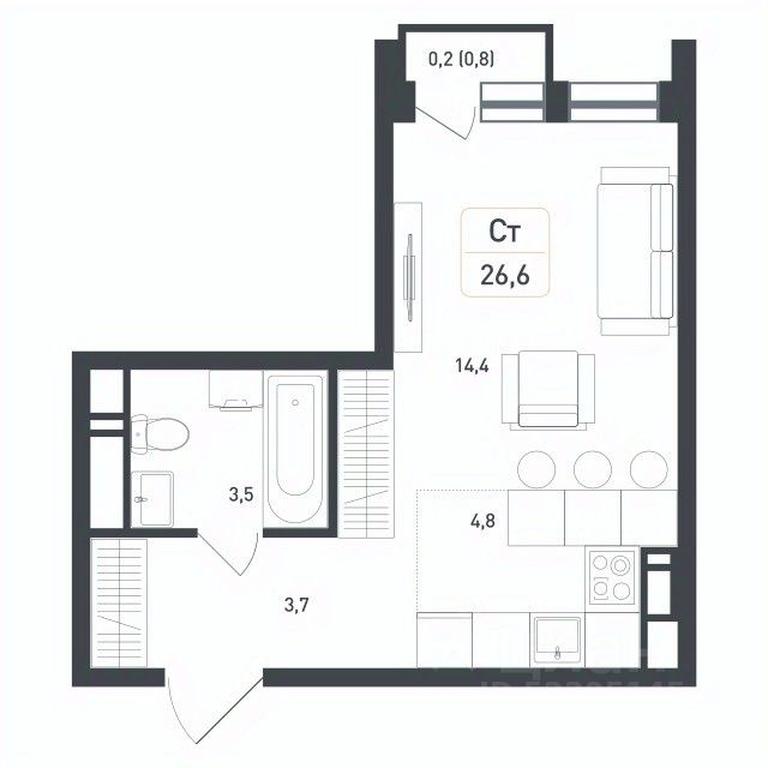Apartment Sale, 26.6 sq. m. at Novaya Shcherbinka, Borisovka Village, Podolsk City District, Moscow Region, Russia #1 Apartment Sale, 26.6 sq. m. at Novaya Shcherbinka, Borisovka Village, Podolsk City District, Moscow Region, Russia #1