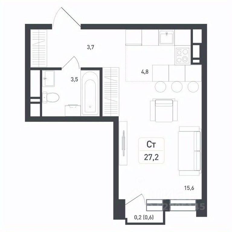 Apartment Sale, 27.8 sq. m. at Novaya Shcherbinka, Borisovka Village, Podolsk City District, Moscow Region, Russia #2 Apartment Sale, 27.8 sq. m. at Novaya Shcherbinka, Borisovka Village, Podolsk City District, Moscow Region, Russia #2