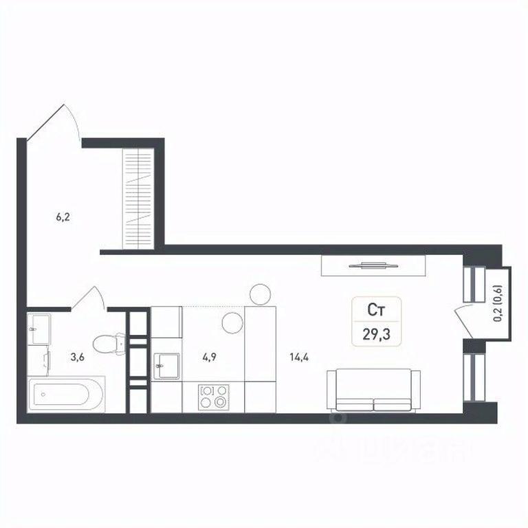 Apartment Sale, 29.3 sq. m. at Novaya Shcherbinka, Borisovka Village, Podolsk City District, Moscow Region, Russia #2 Apartment Sale, 29.3 sq. m. at Novaya Shcherbinka, Borisovka Village, Podolsk City District, Moscow Region, Russia #2