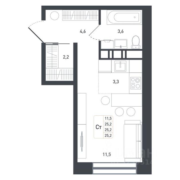 Apartment Sale, 25.2 sq. m. at Novaya Shcherbinka, Borisovka Village, Podolsk City District, Moscow Region, Russia #1 Apartment Sale, 25.2 sq. m. at Novaya Shcherbinka, Borisovka Village, Podolsk City District, Moscow Region, Russia #1