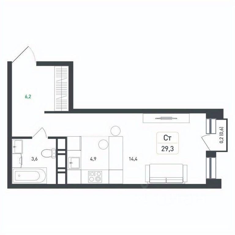 Apartment Sale, 29.3 sq. m. at Novaya Shcherbinka, Borisovka Village, Podolsk City District, Moscow Region, Russia #2 Apartment Sale, 29.3 sq. m. at Novaya Shcherbinka, Borisovka Village, Podolsk City District, Moscow Region, Russia #2