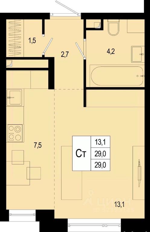 Продажа квартиры, 29 м² в ЖК «Новая Щербинка», деревня Борисовка, городской округ Подольск, Московская область, Россия #2 Продажа квартиры, 29 м² в ЖК «Новая Щербинка», деревня Борисовка, городской округ Подольск, Московская область, Россия #2