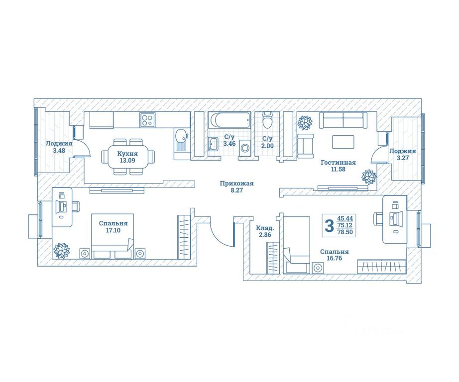 2-BD Apartment Sale, 79.3 sq. m. at Novograd Monino, ulitsa Alksnisa, rabochiy posyolok Monino, Shchyolkovo Urban District, Moscow Region, Russia #1 2-BD Apartment Sale, 79.3 sq. m. at Novograd Monino, ulitsa Alksnisa, rabochiy posyolok Monino, Shchyolkovo Urban District, Moscow Region, Russia #1
