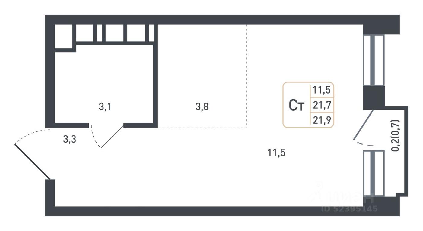 Apartment Sale, 21.9 sq. m. at Novaya Shcherbinka, Borisovka Village, Podolsk City District, Moscow Region, Russia #1 Apartment Sale, 21.9 sq. m. at Novaya Shcherbinka, Borisovka Village, Podolsk City District, Moscow Region, Russia #1
