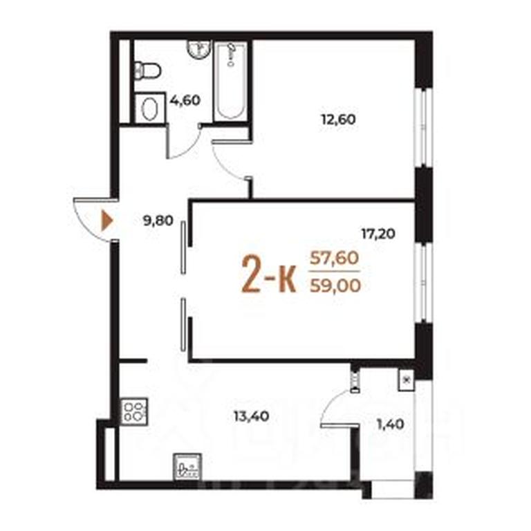 1-BD Apartment Sale, 59 sq. m. at Novoe Letovo, Zimyonkovskaya ulitsa, Sosenskoye Settlement, Moscow, Russia #1 1-BD Apartment Sale, 59 sq. m. at Novoe Letovo, Zimyonkovskaya ulitsa, Sosenskoye Settlement, Moscow, Russia #1