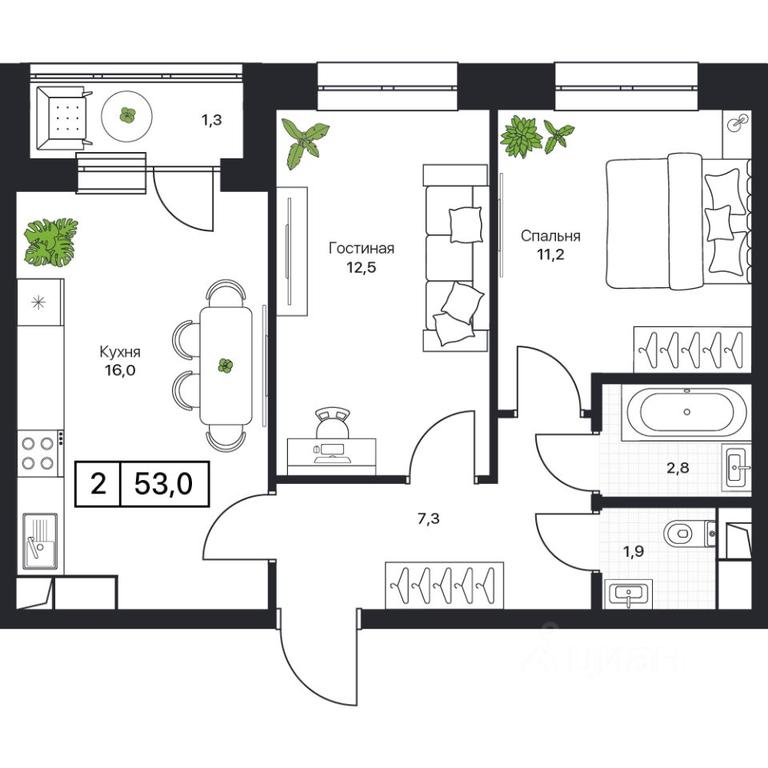 1-BD Apartment Sale, 53 sq. m. at Pushkino Grad, Polevaya ulitsa, selo Bratovshchina, Pshkinskiy Urban District, Moscow Region, Russia #1 1-BD Apartment Sale, 53 sq. m. at Pushkino Grad, Polevaya ulitsa, selo Bratovshchina, Pshkinskiy Urban District, Moscow Region, Russia #1