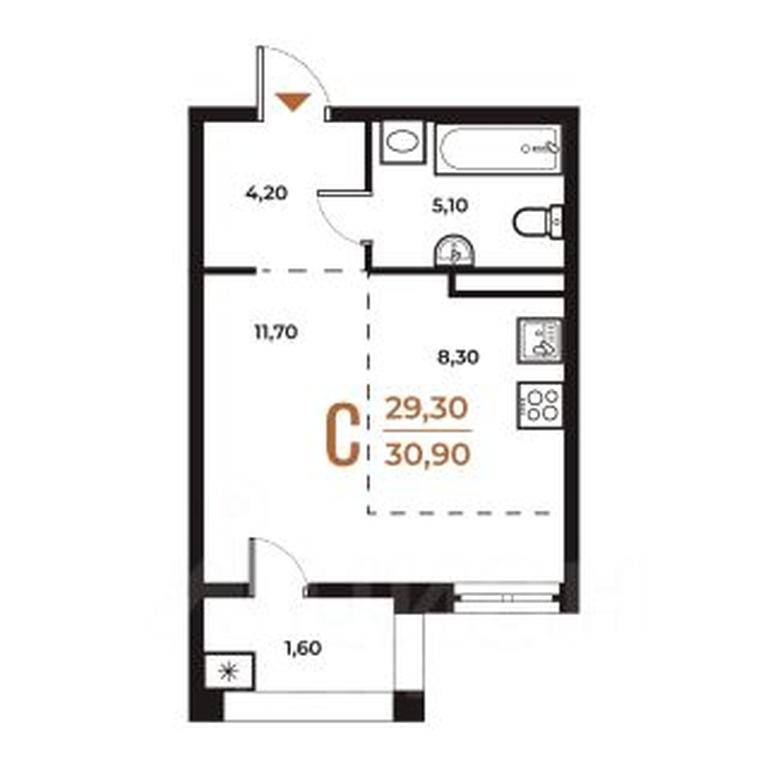 Apartment Sale, 30.9 sq. m. at Novoe Letovo, Zimyonkovskaya ulitsa, Sosenskoye Settlement, Moscow, Russia #1 Apartment Sale, 30.9 sq. m. at Novoe Letovo, Zimyonkovskaya ulitsa, Sosenskoye Settlement, Moscow, Russia #1