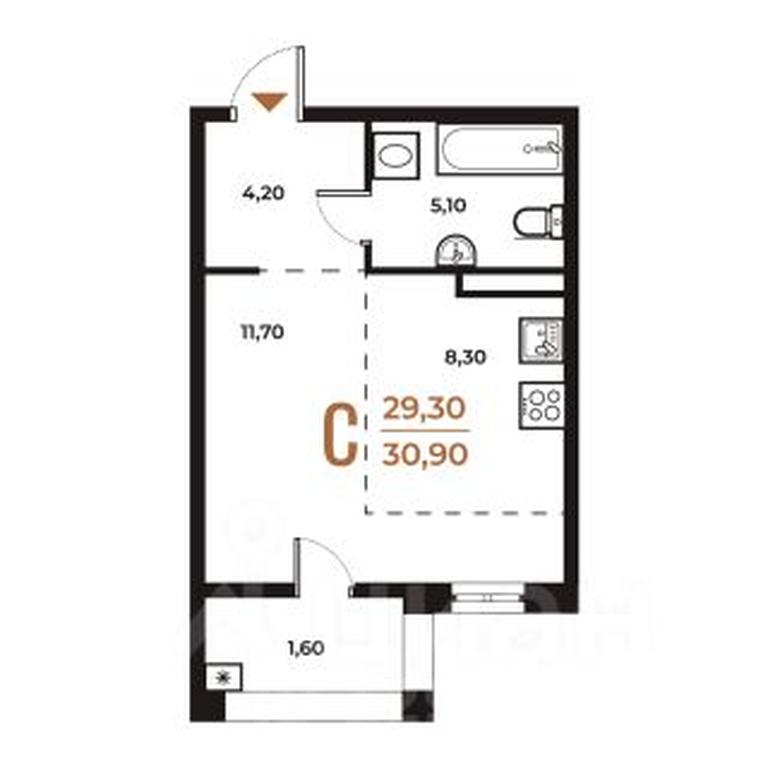 Apartment Sale, 30.9 sq. m. at Novoe Letovo, Zimyonkovskaya ulitsa, Sosenskoye Settlement, Moscow, Russia #1 Apartment Sale, 30.9 sq. m. at Novoe Letovo, Zimyonkovskaya ulitsa, Sosenskoye Settlement, Moscow, Russia #1
