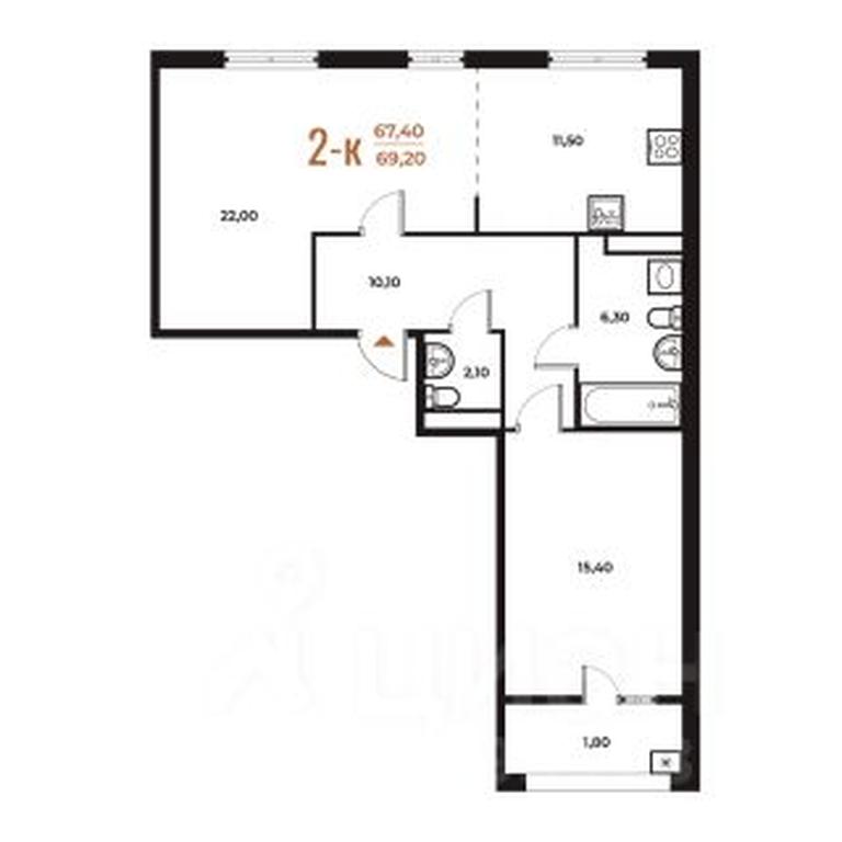 1-BD Apartment Sale, 69.2 sq. m. at Novoe Letovo, Zimyonkovskaya ulitsa, Sosenskoye Settlement, Moscow, Russia #1 1-BD Apartment Sale, 69.2 sq. m. at Novoe Letovo, Zimyonkovskaya ulitsa, Sosenskoye Settlement, Moscow, Russia #1