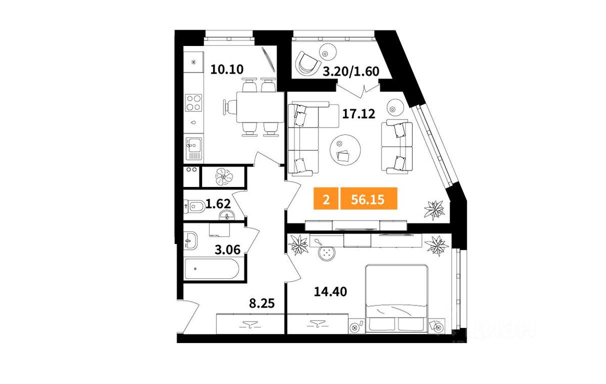 Продажа 1-комн. квартиры, 56,15 м² в ЖК «Планерный квартал», Молодёжная улица, Химки, Московская область, Россия #1 Продажа 1-комн. квартиры, 56,15 м² в ЖК «Планерный квартал», Молодёжная улица, Химки, Московская область, Россия #1