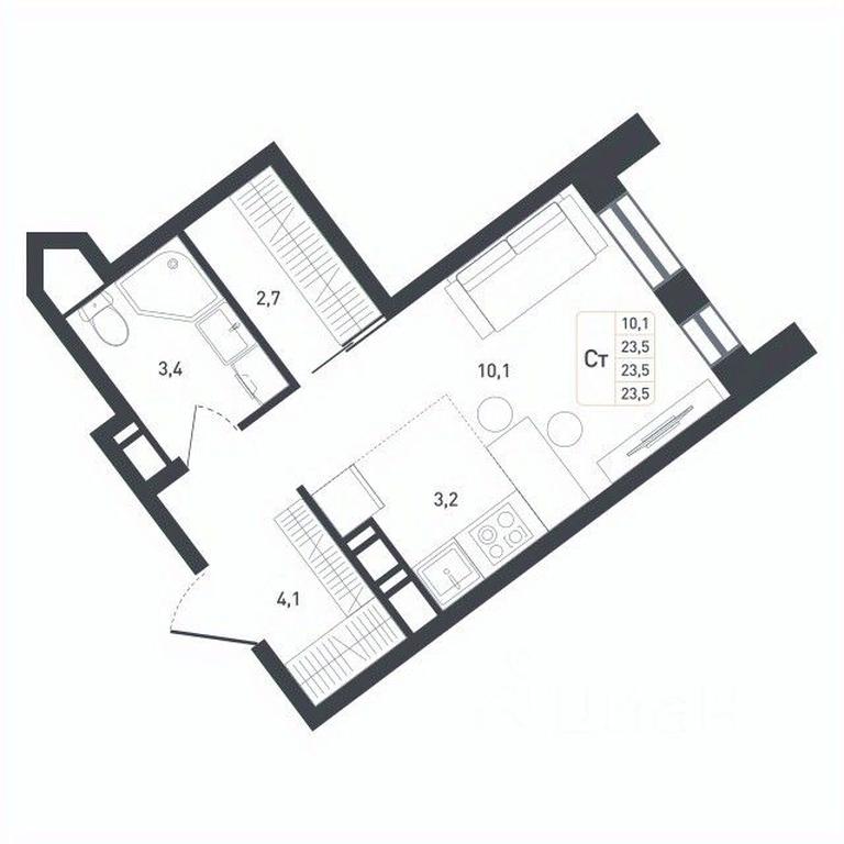 Apartment Sale, 23.5 sq. m. at Novaya Shcherbinka, Borisovka Village, Podolsk City District, Moscow Region, Russia #1 Apartment Sale, 23.5 sq. m. at Novaya Shcherbinka, Borisovka Village, Podolsk City District, Moscow Region, Russia #1