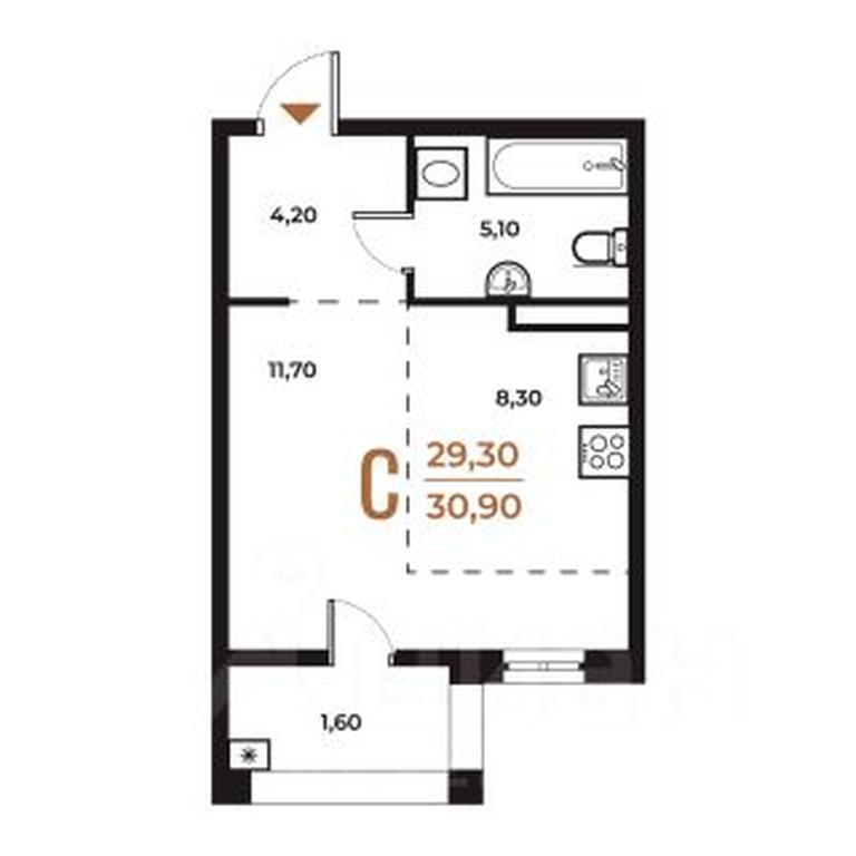Apartment Sale, 30.9 sq. m. at Novoe Letovo, Zimyonkovskaya ulitsa, Sosenskoye Settlement, Moscow, Russia #1 Apartment Sale, 30.9 sq. m. at Novoe Letovo, Zimyonkovskaya ulitsa, Sosenskoye Settlement, Moscow, Russia #1