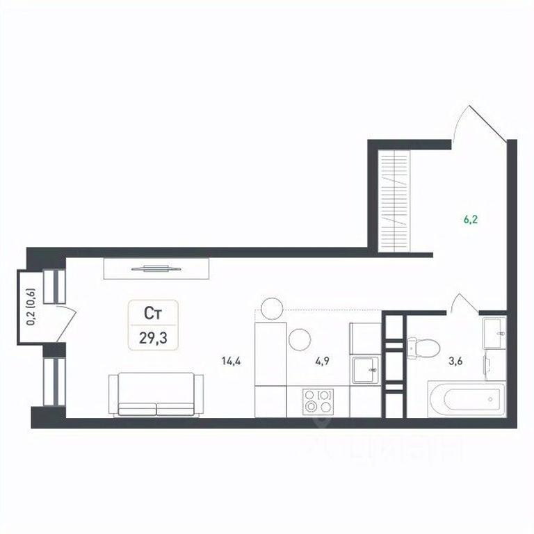 Apartment Sale, 29.3 sq. m. at Novaya Shcherbinka, Borisovka Village, Podolsk City District, Moscow Region, Russia #1 Apartment Sale, 29.3 sq. m. at Novaya Shcherbinka, Borisovka Village, Podolsk City District, Moscow Region, Russia #1