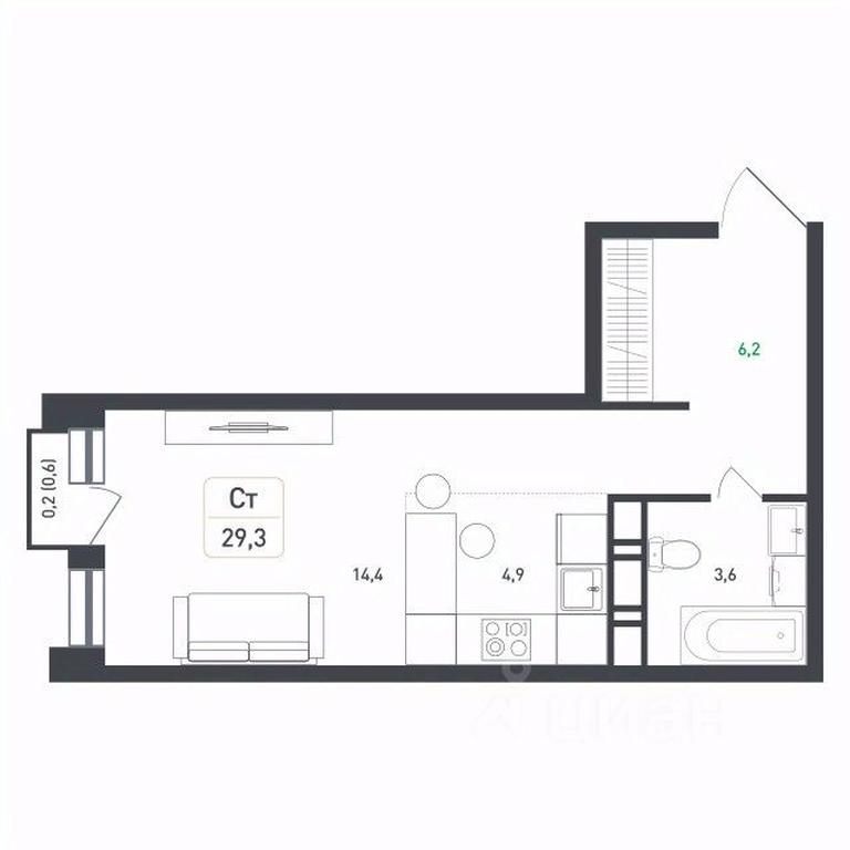Apartment Sale, 29.3 sq. m. at Novaya Shcherbinka, Borisovka Village, Podolsk City District, Moscow Region, Russia #2 Apartment Sale, 29.3 sq. m. at Novaya Shcherbinka, Borisovka Village, Podolsk City District, Moscow Region, Russia #2