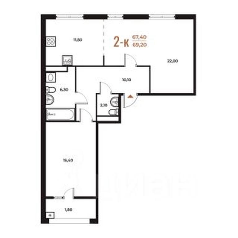 1-BD Apartment Sale, 69.2 sq. m. at Novoe Letovo, Zimyonkovskaya ulitsa, Sosenskoye Settlement, Moscow, Russia #1 1-BD Apartment Sale, 69.2 sq. m. at Novoe Letovo, Zimyonkovskaya ulitsa, Sosenskoye Settlement, Moscow, Russia #1