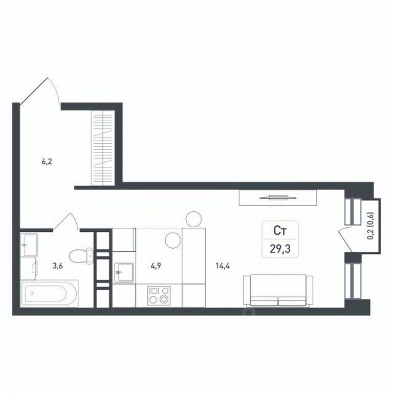 Apartment Sale, 29.3 sq. m. at Novaya Shcherbinka, Borisovka Village, Podolsk City District, Moscow Region, Russia #2 Apartment Sale, 29.3 sq. m. at Novaya Shcherbinka, Borisovka Village, Podolsk City District, Moscow Region, Russia #2