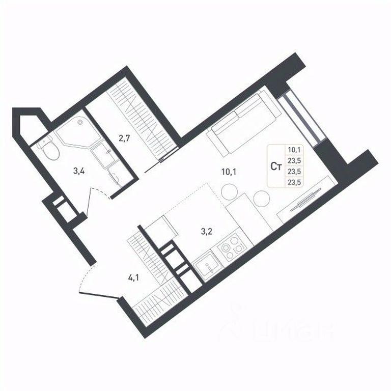 Apartment Sale, 23.5 sq. m. at Novaya Shcherbinka, Borisovka Village, Podolsk City District, Moscow Region, Russia #1 Apartment Sale, 23.5 sq. m. at Novaya Shcherbinka, Borisovka Village, Podolsk City District, Moscow Region, Russia #1