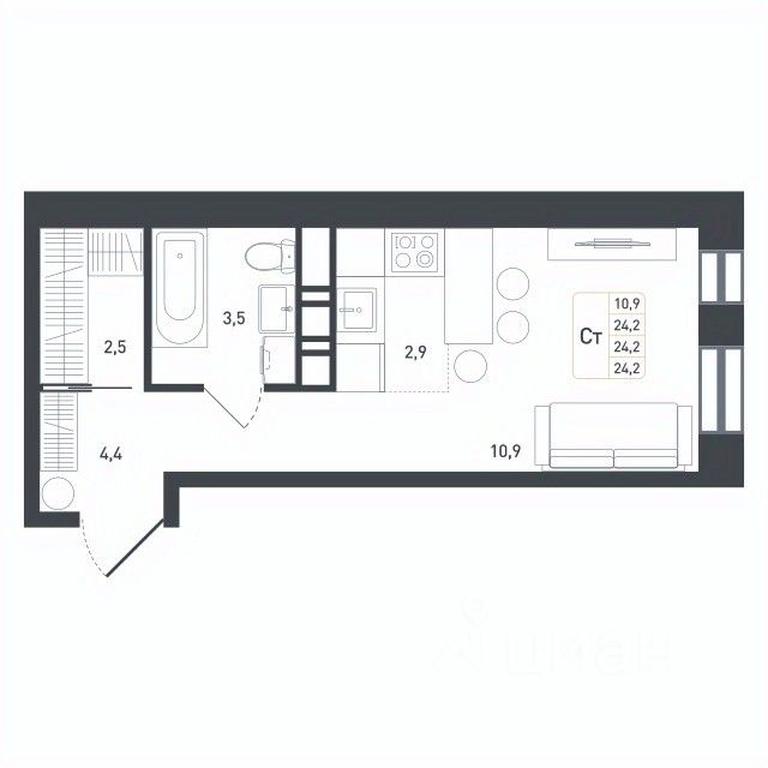 Apartment Sale, 24.2 sq. m. at Novaya Shcherbinka, Borisovka Village, Podolsk City District, Moscow Region, Russia #1 Apartment Sale, 24.2 sq. m. at Novaya Shcherbinka, Borisovka Village, Podolsk City District, Moscow Region, Russia #1