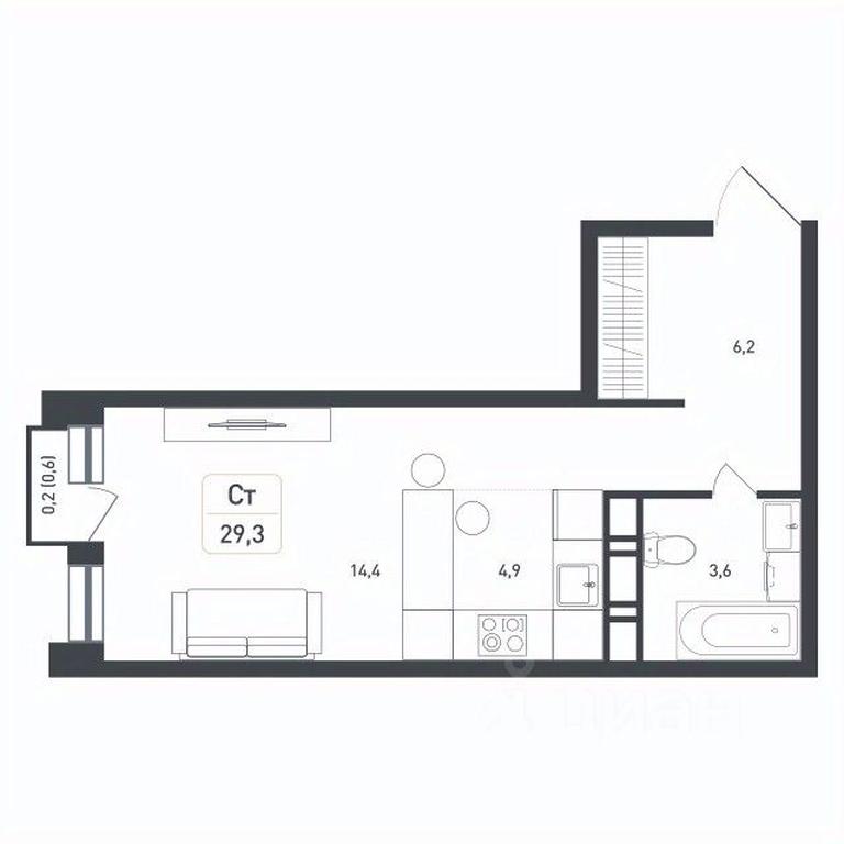 Apartment Sale, 29.3 sq. m. at Novaya Shcherbinka, Borisovka Village, Podolsk City District, Moscow Region, Russia #2 Apartment Sale, 29.3 sq. m. at Novaya Shcherbinka, Borisovka Village, Podolsk City District, Moscow Region, Russia #2