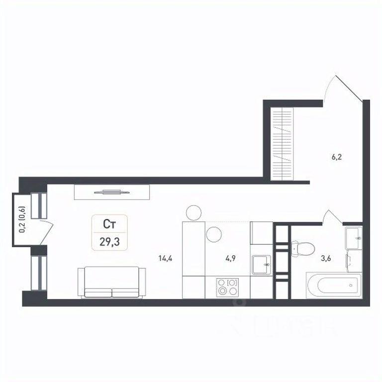 Apartment Sale, 29.3 sq. m. at Novaya Shcherbinka, Borisovka Village, Podolsk City District, Moscow Region, Russia #1 Apartment Sale, 29.3 sq. m. at Novaya Shcherbinka, Borisovka Village, Podolsk City District, Moscow Region, Russia #1